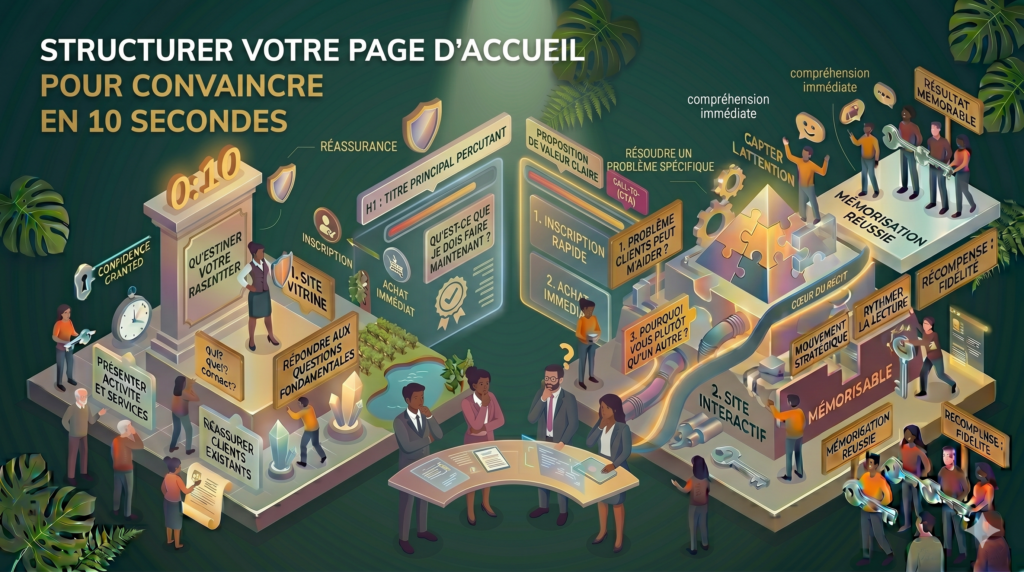 Convaincre en 1à secondes avec la page d'accueil d emon site en Suisse par New tells Studio