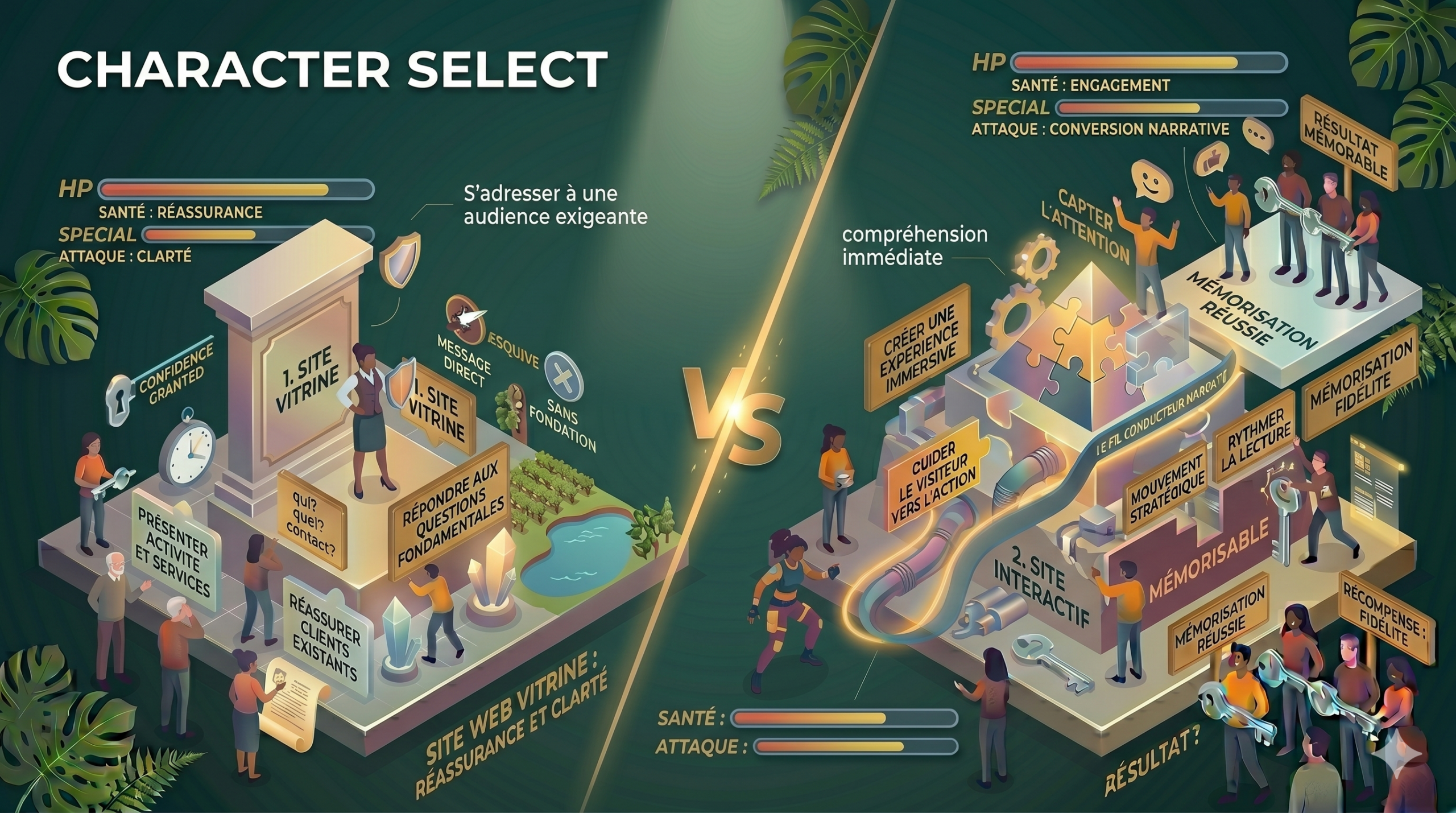 Site vitrine versus site web interactif animé par New Tells Studio en Suisse