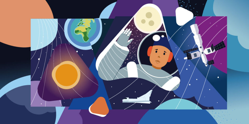 Illustration acoudesign pour le spatial par New tells Studio